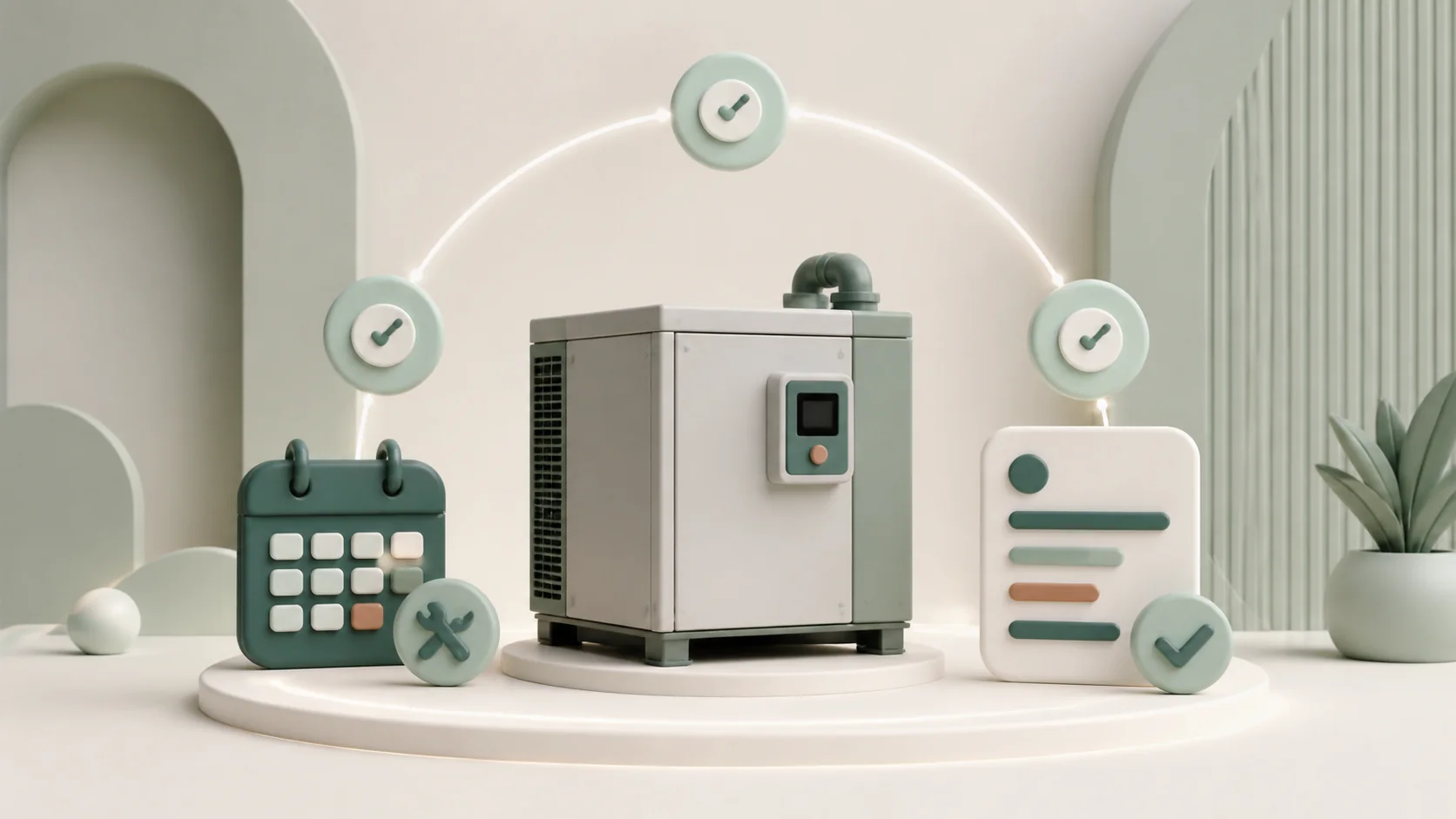 Installed equipment connected to a clear service history timeline